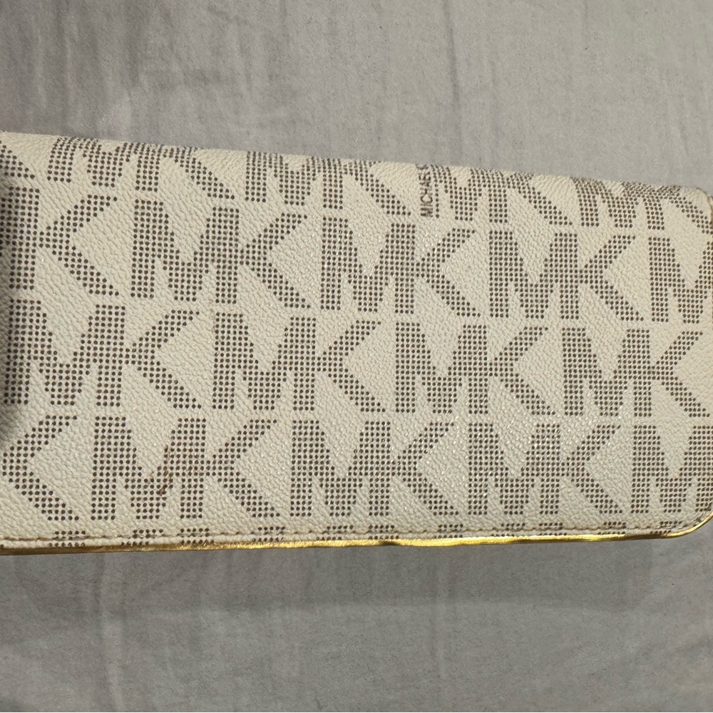 Michael Kors Jet Set Travel Continental Wallet Vanilla signature logo Classic - Picture 11 of 16